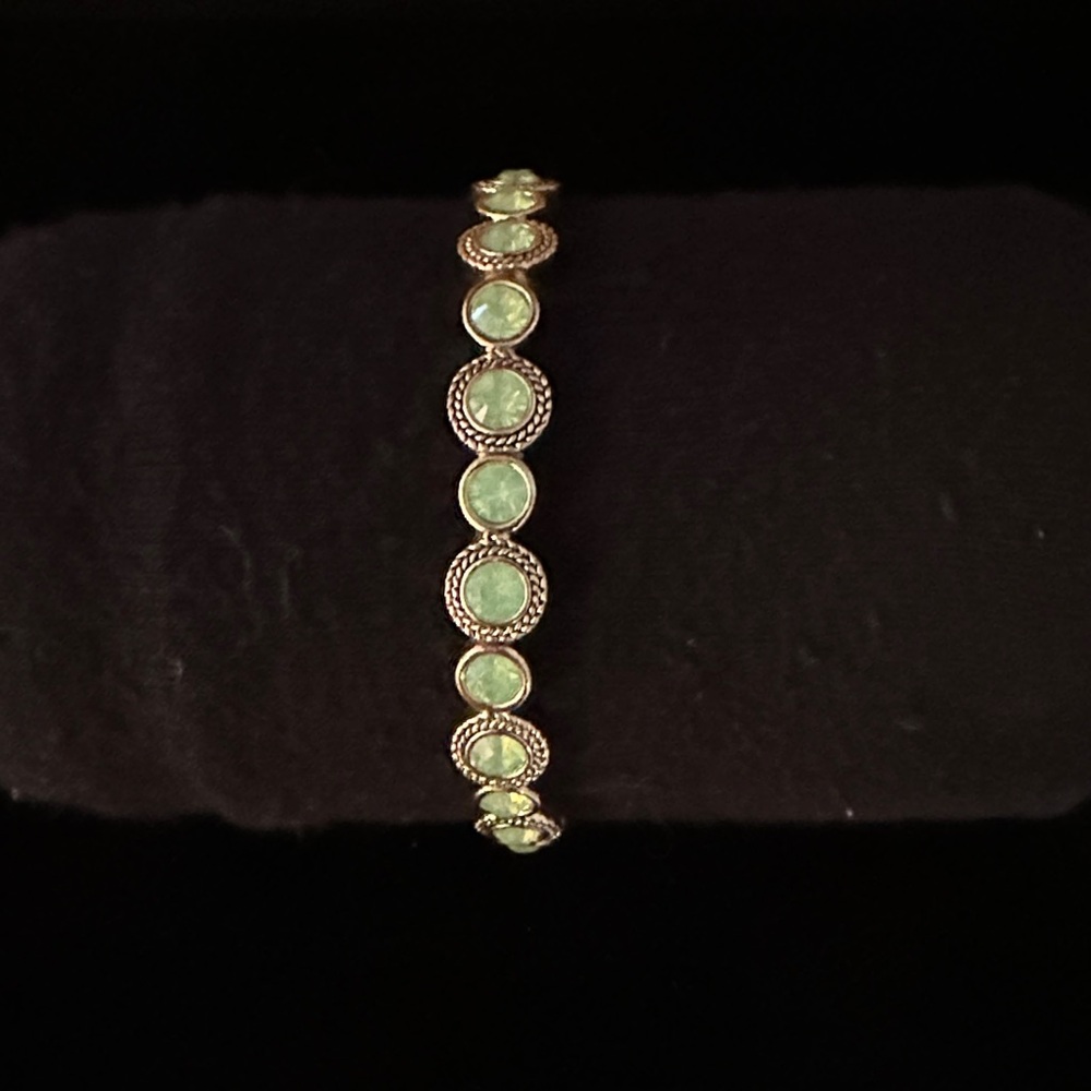 Elegant Green Gemstone Bracelet